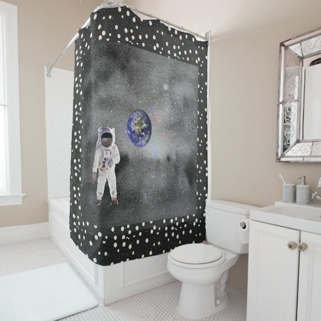 Rideaux De Douche Un astronaute dans l'espace extra-atmosphérique re (En situation)