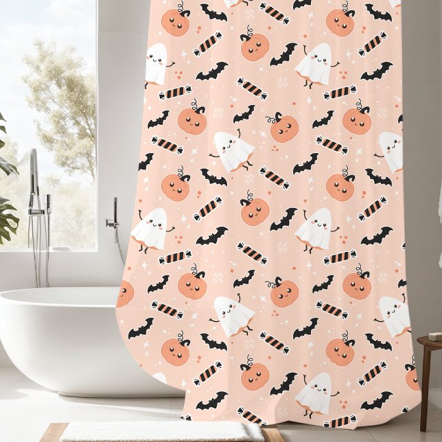 Rideaux De Douche Un joli fantôme d'Halloween (Créateur téléchargé)