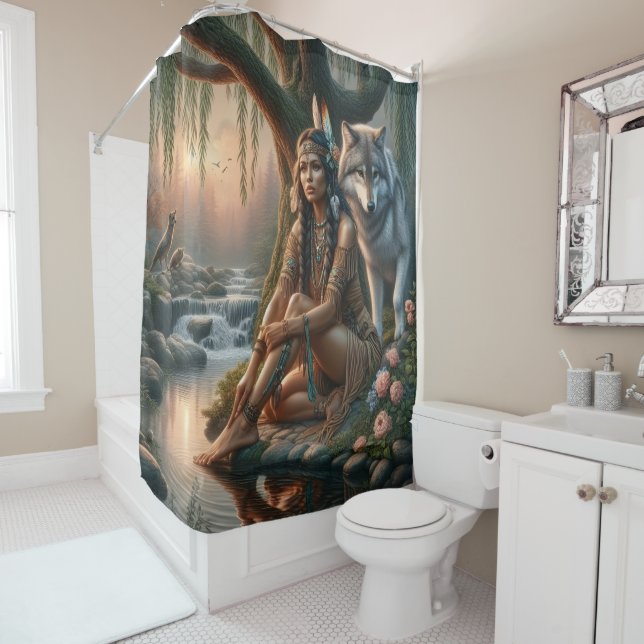 Rideaux De Douche Un lien paisible avec la nature (En situation)