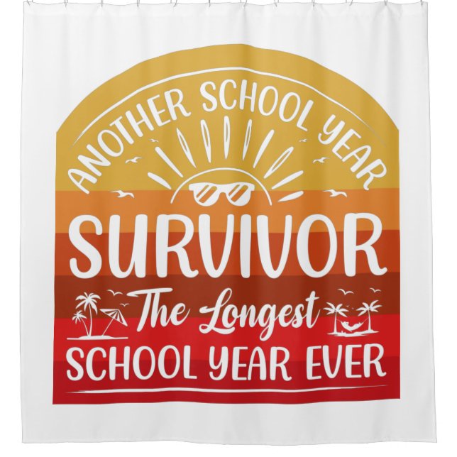 Rideaux De Douche Une autre année scolaire Survivante Funny School (Devant)