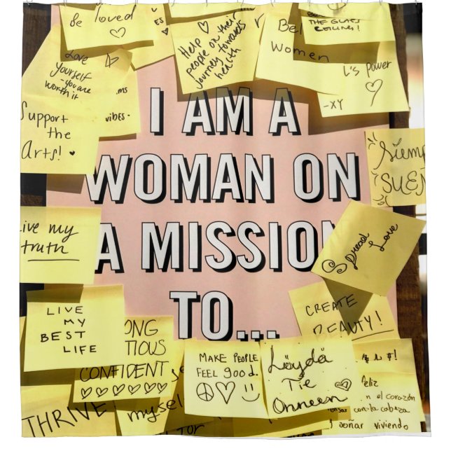 Rideaux De Douche Une femme en mission, motivation (Devant)