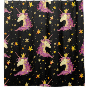 Rideaux De Douche Unicorn Princess : Aquarelle Fairy Tale