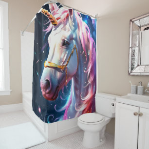 Rideaux De Douche Unicorne arc-en-ciel