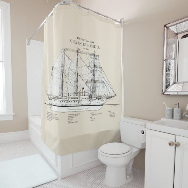 Rideaux De Douche USCGC Alexander Hamilton wix-272 - SBD (En situation)