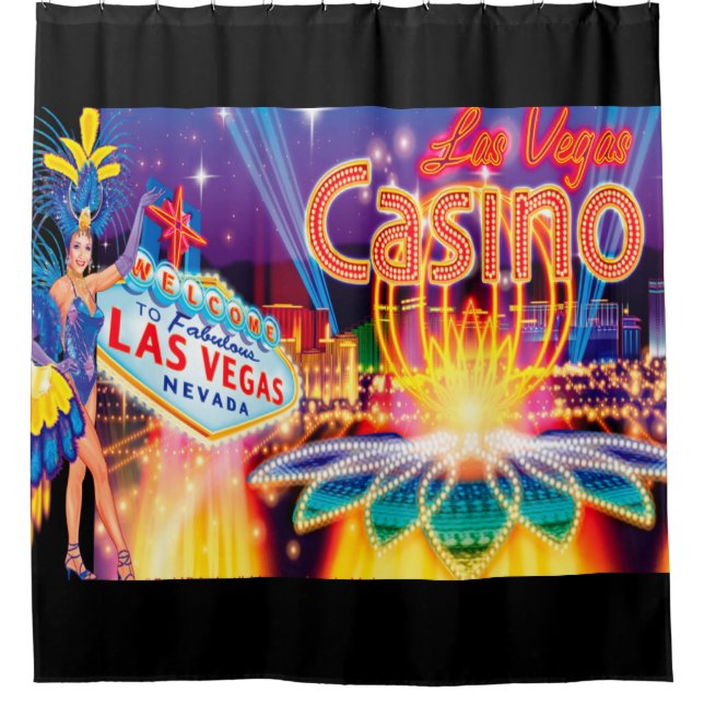 Rideaux De Douche Vacances Las Vegas (Devant)