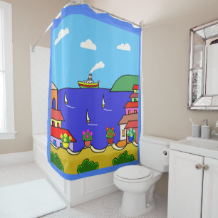 Rideaux De Douche Vacances méditerranéennes