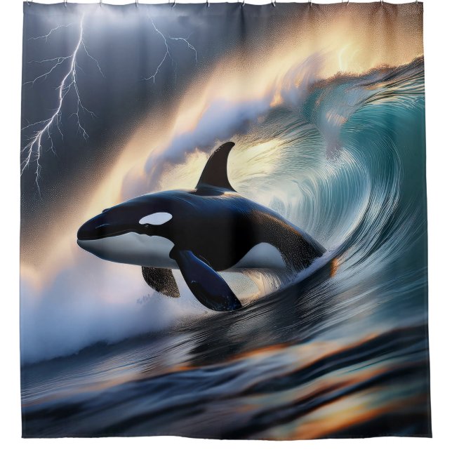 Rideaux De Douche Vague Orca (Devant)