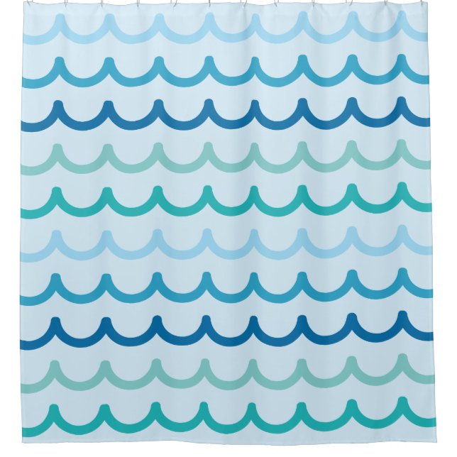 Rideaux De Douche Vagues de plage (Devant)