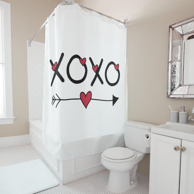 Rideaux De Douche Valentines XOXO (En situation)
