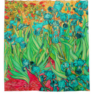 Rideaux De Douche Van Gogh Irises/Turquoise/St. Remy