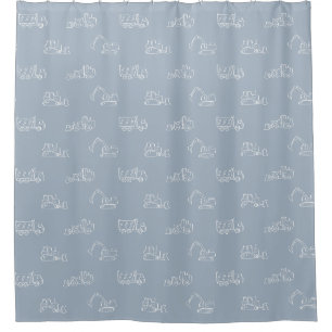 Rideaux De Douche Véhicules de construction Bâtisseur Garçon mignon 