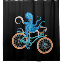 Vélo Amusant À Riding Sous La Mer Octopus Noir