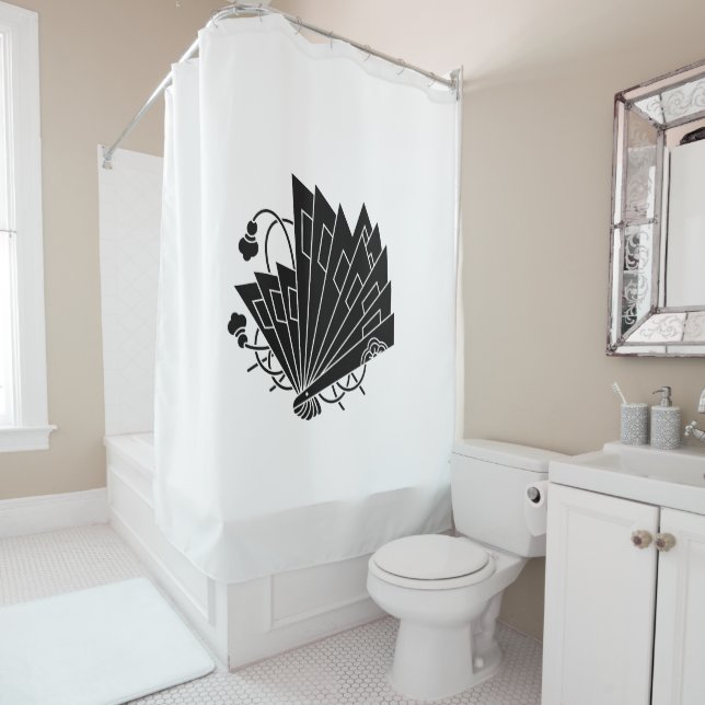 Rideaux De Douche Ventilateurs en forme de papillon (Hi-ohgi cho) (En situation)