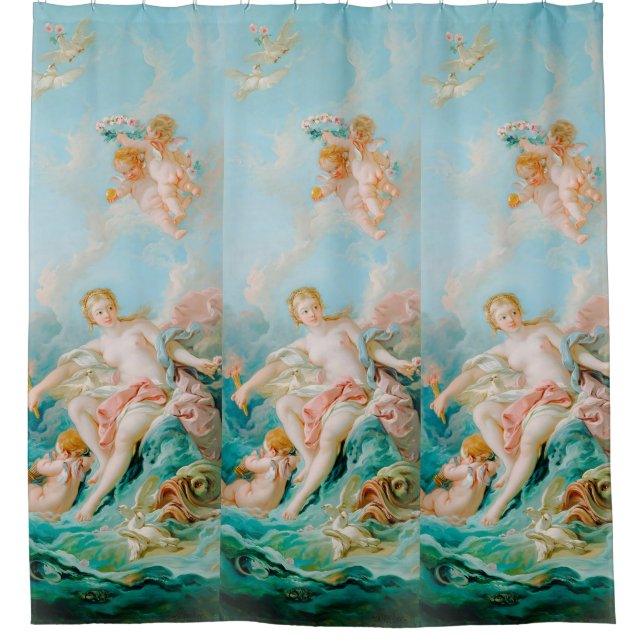 Rideaux De Douche Vénus sur les vagues par François Boucher (Devant)