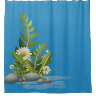 Rideaux De Douche Verdure de style de zen
