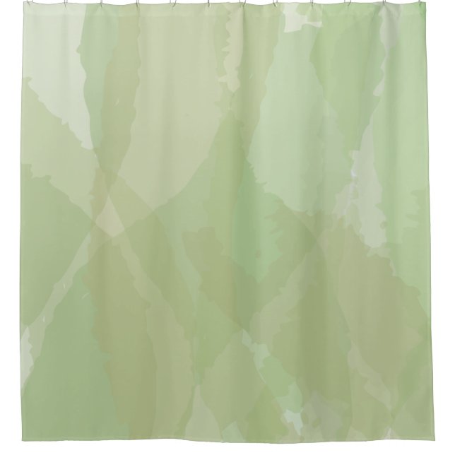 Rideaux De Douche Vert, cool, aquarelle tendance motif abstrait (Devant)