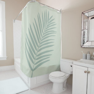 Rideaux De Douche Vert feuille de palme tropicale