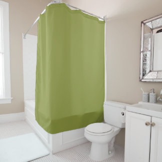 Rideaux De Douche Vert uni couleur Avocat Sauge #939c43