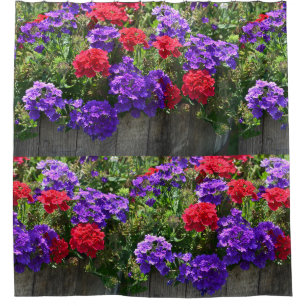 Rideaux De Douche Verveine pourpre et rouge