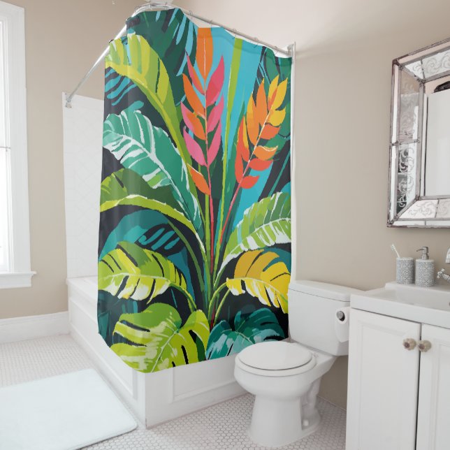 Rideaux De Douche Vibes tropicales (En situation)