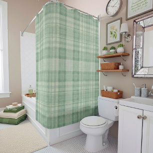 Rideaux De Douche Vichy vert sauge clair