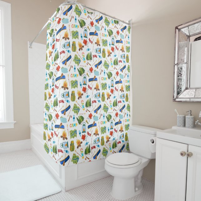 Rideaux De Douche Vie du camping (En situation)
