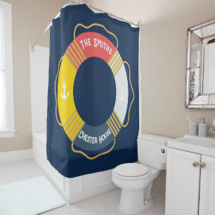 Rideaux De Douche Vie nautique personnalisée Anneau personnalisé Voi