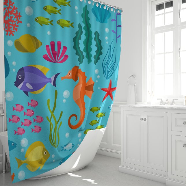 Rideaux De Douche Vie océanique lunaire (Créateur téléchargé)