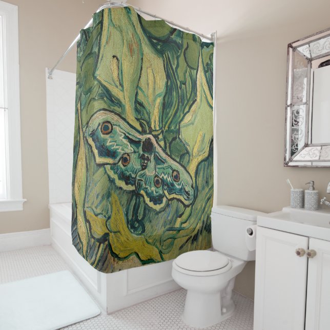 Rideaux De Douche Vincent van Gogh - Giant Peacock Moth (En situation)