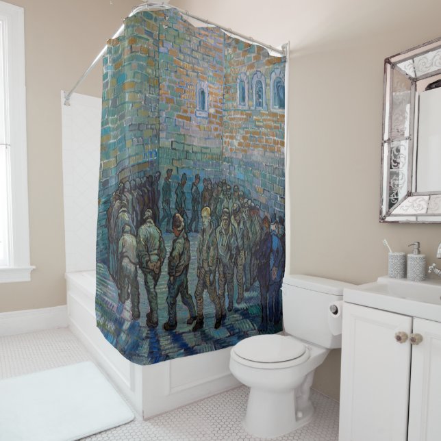 Rideaux De Douche Vincent van Gogh - La cour de la prison (En situation)