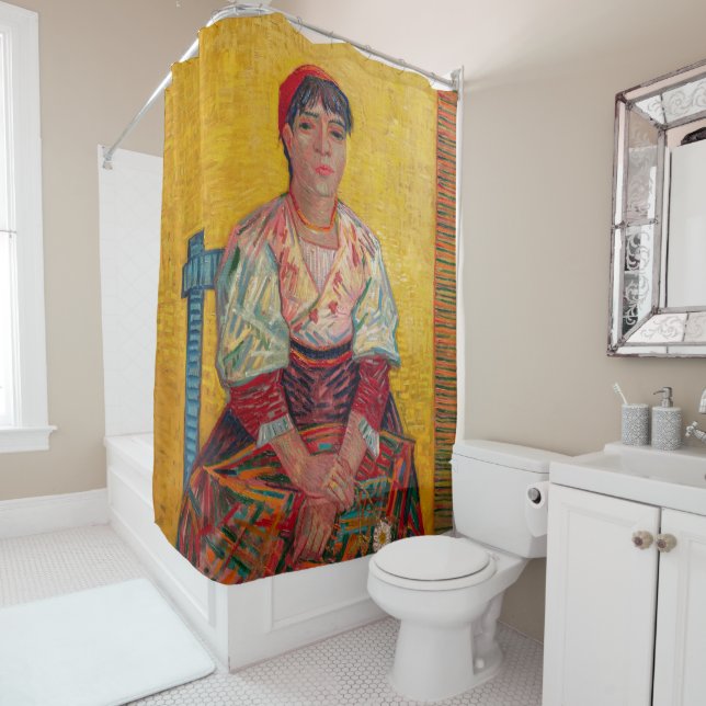 Rideaux De Douche Vincent Van Gogh - La femme italienne (En situation)