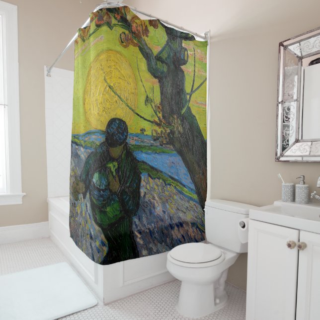 Rideaux De Douche Vincent van Gogh - Le Sower (En situation)