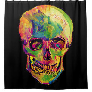 Rideaux De Douche Vincent Van Gogh - Pop Art Halloween Crâne