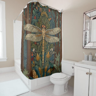Rideaux De Douche Vintage art nouveau dragonfly boho chic