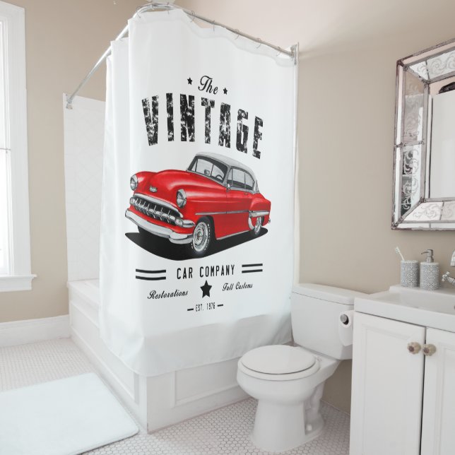 Rideaux De Douche Vintage Bel Air (En situation)