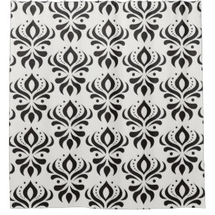 Rideaux De Douche Vintage damassé floral sans couture motif. Tablett