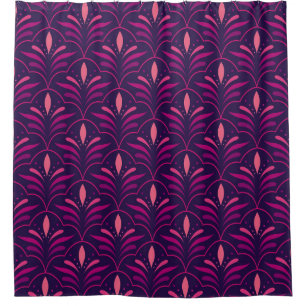 Rideaux De Douche Vintage Floral Ornamental Motif sans joint. Géomet