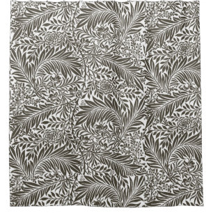 Rideaux De Douche Vintage Floral William Morris Willow Bough Black