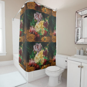 Rideaux De Douche Vintage français Georges Jeannin Rose