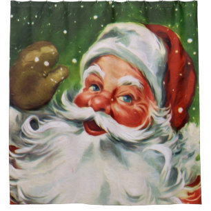 Rideaux De Douche Vintage Santa Face 1