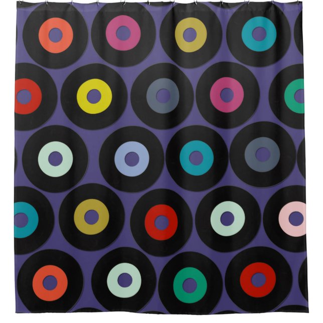 Rideaux De Douche violette de vinyle (Devant)