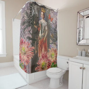 Rideaux De Douche Virgo Femme Astrologie Whimsical Portrait