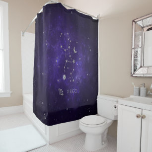 Rideaux De Douche Virus pourpre zodiaque   Horoscope d'astrologie co