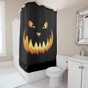 Rideaux De Douche Visage de citrouille 4 pour Halloween
