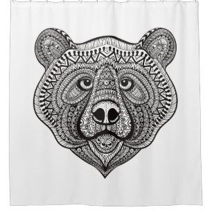 Rideaux De Douche Visage inspiré d'ours