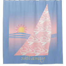 Voilier rose et bleu