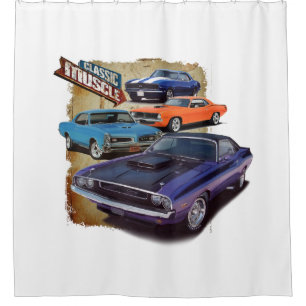 Rideaux De Douche Voitures classiques de muscle