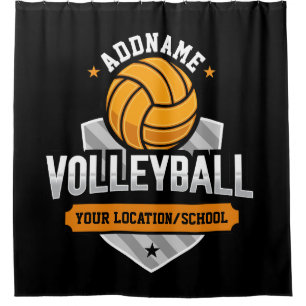 Rideaux De Douche Volleyball AJOUTER TEXTE École Varsity Team Joueur