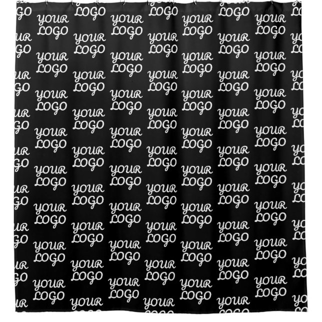 Rideaux De Douche Votre logo | Simple répétition Motif de logo (Devant)