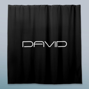 Rideaux De Douche Votre nom Texte personnalisable stylisé Cool